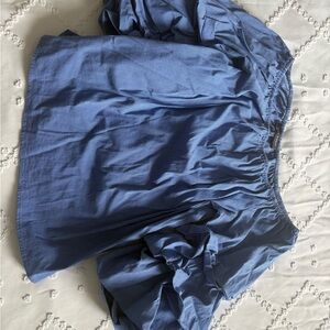 Zara Blue Off-Shoulder Blouse